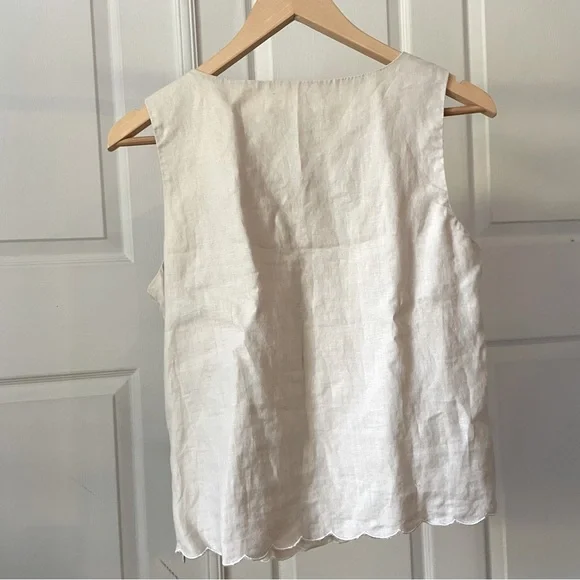 100% linen embroidered top - Picture 4 of 4